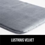 Chikase Memory Foam Bath Rugs, Soft Absorbent Velvet Bathroom Mats, Durable Dots on Underside, Machine Washable Bathmat, Carpet Rug Room Decor for Shower Floor, 24x17 Mat, Graphite Gray - Image 5
