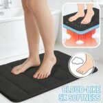 Chikase RUN HELIX Bathroom Rugs Set 2 Piece Memory Foam Bath Rugs Non-Slip Bath Mat,Washable Room Mats,Absorbent Shaggy Rug Super Soft Kitchen Mats, Batroom Carpets for Bathroom,Tub,Shower Home Decor（Black） - Image 8
