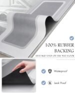 Chikase MontVoo-Bath Mat-Bathroom Mat Rug Non Slip Super Absorbent Stain Resistant Quick Dry Thin Bath Rug-Bath Mats for Bathroom Floor Bathtub Vanity-Bathmat Bath Rug Easy Care-17"x27" Grey - Image 5