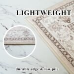 Chikase 2x6 Hallway Washable Runner Rug : Vintage Soft Kitchen Laundry Runner with Non Slip Backing Farmhouse Entryway Living Room Floor Mat Stain Resistant Carpet for Bedroom Bathroom Distressed Beside Rug - Image 6