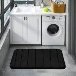 Chikase Bathroom Rugs Set Memory Foam Bath Rugs Non-Slip Bath Mat Set 3 Piece,Washable Bathroom Mats,Absorbent Shaggy Rugs Super Soft U-Shaped Toilet Rug,Bahroom Carpets for Bathroom,Tub,Shower（Black） - Image 7