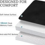 Chikase HUXMEYSON Bathroom Rugs Sets 3 Piece, Ultra Soft Velvet Memory Foam Bath Rugs, Non-Slip & PVC Backing Bathroom Mat Set, Washable Quick Dry Bath Rug - Black - Image 6