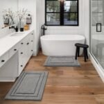 Chikase Bathroom Rugs Sets 2 Piece, Super Soft and Absorbent Non Slip Microfiber Machine Washable Bath Mat Set (20" x 32" + 16" x 24", Grey) - Image 8