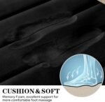 Chikase Black Memory Foam Bathroom Rug Set 3 Piece, Non Slip Extra Soft Absorbent Washable & Dry Toilet Bath Mat Sets - Image 3