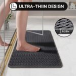 Chikase Bathroom Rugs Non Slip, Super Absorbent Quick Dry Bath Mats for Bathroom, Foam Weave Texture Thin Bath Rugs Washable with Rubber Backing Fit Under Door Outside Shower,16" x 24“ - Image 3