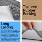 Chikase Bath Rug Mat, Thick Soft Absorbent Chenille, Quick Dry Microfiber Mats, Rubber Backing Washable Shower Floor Rugs, US Designed Bathroom Bathmat Home Decor Accessories, 24x17, Grey - Image 3