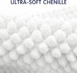 Chikase SUBRTEX Bathroom Rugs Chenille Bath Rug Soft Short Plush Bath Mat Soft Shower Mat Water Absorbent Shower Mat Quick Dry Machine Washable(White,16" x 24") - Image 4