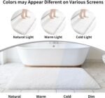 Chikase White Bathroom Rug 17x24 - Non-Slip Plush Small Bath Mat, Highly Absorbent & Ultra Soft Fluffy Floor Mat, Machine Washable for Shower and Tub - Image 8
