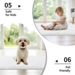 Chikase White Bathroom Rug 17x24 - Non-Slip Plush Small Bath Mat, Highly Absorbent & Ultra Soft Fluffy Floor Mat, Machine Washable for Shower and Tub - Image 7