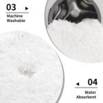 Chikase White Bathroom Rug 17x24 - Non-Slip Plush Small Bath Mat, Highly Absorbent & Ultra Soft Fluffy Floor Mat, Machine Washable for Shower and Tub - Image 6