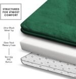 Chikase Clara Clark 3 Piece Bathroom Rugs Bath Mat Set, Velvet Memory Foam Bath Mats for Bathroom - Non-Slip, PVC Backing Bath Rugs, Washable - Dries Quickly, Green - Image 5