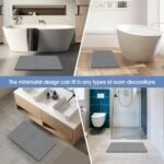 Chikase Stone Bath Mat Diatomaceous Earth Shower Mat Non-Slip Super Absorbent Diatomite Stone Bath Mats for Bathroom Floor Quick Drying Natural Easy to Clean(23.6''×15.4" Gray) - Image 5