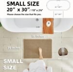 Chikase Waffle Bath Mat, Boho Bathroom Rugs Non Slip Washable Super Absorbent Quick Dry Farmhouse Bathroom Decor, 30"x20" Khaki - Image 2