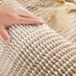 Chikase BSICPRO Bathroom Rugs and Mats Sets, 2 Piece Thick Absorbent Chenille Bath Mat Rug Set Non Slip, Soft Shaggy Bath Floor Mats for Bathroom, Machine Washable (20" x 47" Plus 16" x 24", Beige) - Image 2