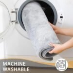 Chikase Bathroom Rugs 24x17 Light Gray - Thick Memory Foam Bath Mat, Ultra Soft & Plush Fluffy, Non-Slip, Quick Dry, Absorbent Washable Floor Microfiber Mat for Tub, Home Decor Accessories - Image 5