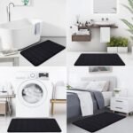 Chikase Buganda Memory Foam Bath Mat, 30" x 20", Ultra Soft and Non-Slip Bathroom Rugs, Water Absorbent and Machine Washable Bath Rug for Bathroom, Shower, and Tub, Black - Image 8