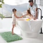 Chikase TECHMILLY Super Soft Shaggy Bathroom Rugs, Absorbent Thick Non Slip Microfiber Bath Rugs, Quick Dry Machine Washable Bath Mat for Bathroom Floor, Bathtub and Shower 17"x24" - Image 3