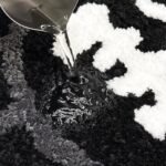 Chikase Trippy Happy Face Rug Cool Rugs Tufted Quick Dry Bath Mats for Bathroom Non Slip Bath Mat Water Absorbent 2FT Black Bathroom Rugs Halloween Gothic Ghost Skull Horror Decor Carpet - Image 4