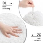 Chikase White Bathroom Rug 17x24 - Non-Slip Plush Small Bath Mat, Highly Absorbent & Ultra Soft Fluffy Floor Mat, Machine Washable for Shower and Tub - Image 5