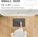 Chikase Bathroom Rugs Non Slip Washable, Super Absorbent Thin Bath Mat Small Quick Dry Low Pile Bathroom Rug, Dark Grey 16"x24" - Image 2