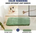 Chikase TECHMILLY Super Soft Shaggy Bathroom Rugs, Absorbent Thick Non Slip Microfiber Bath Rugs, Quick Dry Machine Washable Bath Mat for Bathroom Floor, Bathtub and Shower 17"x24" - Image 4