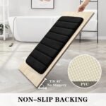 Chikase Black Memory Foam Bathroom Rug Set 3 Piece, Non Slip Extra Soft Absorbent Washable & Dry Toilet Bath Mat Sets - Image 4