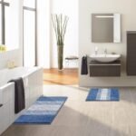 Chikase Vaukki Luxury Soft Bathroom Rugs Set of 2, Non Slip Washable Plush Bath Floor Mats, Microfiber Shaggy Absorbent Striped Bath Carpet for Tub, Bathroom and Shower (18''x26''+20''x32'', Blue) - Image 8