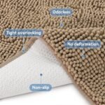 Chikase Bcoimo 24x17 Chenille Bath Mat – Non-Slip with Backing Bath Rug Ultra-Absorbent and Machine Washable Bathroom Mat Quick-Dry Design. Ideal for Bathroom Shower and Tub Areas - Image 4