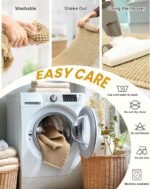 Chikase Large Waffle Bath Mat Set, Non Slip Bath Rug Set, Ultra Absorbent Bath Mats for Bathroom Decor, Extra Soft Floor Kitchen Rugs Sets 2 Piece, Washable Bath Runner Rug, Brown, 20"×47" & 16"×24" - Image 6