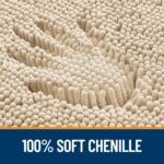 Chikase Bathroom Rugs 30x20, Extra Soft Absorbent Chenille Bath Rugs, Rubber Backing Quick Dry, Machine Washable Bath Mats for Bathroom Floor, Tub and Shower, Home Decor Accessories, Beige - Image 3