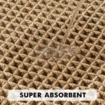 Chikase Set of 2 Waffle Bathroom Rugs, Boho Bath Rugs Non Slip Washable, Super Absorbent Bath Mats, Ultra Soft Rubber Backed Shower Mats for Bathroom Floor, Tub and Shower, Brown, 18x30 Inch - Image 3