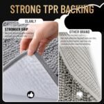Chikase Thick Bathroom Rugs 30x20, Extra Soft Absorbent Chenille Striped Bath Rugs, Rubber Backing, Machine Wash Dry, Bath Mats for Bathroom Floor, Tub and Shower, Home Decor Accessories, Grey - Image 4