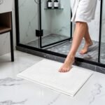Chikase SUBRTEX Bathroom Rugs Chenille Bath Rug Soft Short Plush Bath Mat Soft Shower Mat Water Absorbent Shower Mat Quick Dry Machine Washable(White,16" x 24") - Image 2
