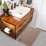 Chikase ZALL Tan Waffle Bath Mat,Super Absorbent Non Slip Bathroom Rug,Brown 18x30inch,Machine Washable Ultra Soft Floor Mats - Image 3
