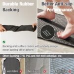 Chikase Bathroom Rugs Non Slip Washable, Super Absorbent Thin Bath Mat Small Quick Dry Low Pile Bathroom Rug, Dark Grey 16"x24" - Image 5