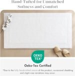 Chikase Madison Park Splendor Reversible 100% Cotton Tufted Bathroom Rug-3000 GSM Hotel Quality Luxurious Plush Medium Pile Bath Mat Absorbent, Quick Dry, Shower Room Décor, 21x34, White - Image 4