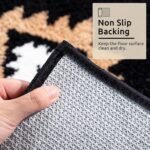 Chikase DEXDE Black Bathroom Rugs Mat 20x32, Aztec Boho Bath Rugs Long Western Plush Non Slip Machine Washable Bath Mats Large Luxury Soft Absorbent Modern Carpet for Floor, Tub, Shower, Kitchen, Entryway - Image 6