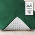 Chikase Clara Clark 3 Piece Bathroom Rugs Bath Mat Set, Velvet Memory Foam Bath Mats for Bathroom - Non-Slip, PVC Backing Bath Rugs, Washable - Dries Quickly, Green - Image 4