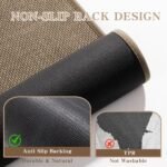 Chikase chakme Bathroom Rugs Mat 24x17, Ultra Thin Non Slip Bath Mat Small Quick Dry Absorbent Bath Mat for Bathroom Floor, (Dark Beige, 24"x17") - Image 5