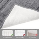 Chikase Bathroom Rugs Sets 3 Piece, Super Soft and Absorbent Non Slip Microfiber Toilet Bath Mat with U-Shaped (Grey) - Image 6