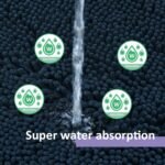 Chikase RUN HELIX Bathroom Rugs Set 2 Piece Thick Chenille Bath Mats, Soft Quick Dry Plush Absorbent Bath Rugs with Non-Slip PVC Backing, 32x20+24x16 Inch Black - Image 7