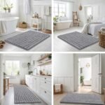 Chikase Smiry Bathroom Rugs Mat 30x20, Extra Soft Absorbent Chenille Bath Rugs, Non Slip Rubber Backing Machine Washable Quick Dry Bath Mats for Bathroom Floor, Tub, Shower, Home Decor Accessories, Grey - Image 7
