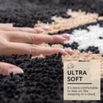 Chikase DEXDE Black Bathroom Rugs Mat 20x32, Aztec Boho Bath Rugs Long Western Plush Non Slip Machine Washable Bath Mats Large Luxury Soft Absorbent Modern Carpet for Floor, Tub, Shower, Kitchen, Entryway - Image 4