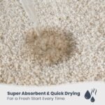 Chikase PURRUGS Bathroom Rug Non-Slip Machine Washable 20" x 30", Super Absorbent and Quick Dry Shaggy Microfiber Bath Mat, Extra Soft and Plush Bath Rug for Bathtub, Shower, and Sink, Beige - Image 2