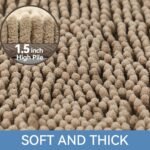 Chikase Bcoimo 24x17 Chenille Bath Mat – Non-Slip with Backing Bath Rug Ultra-Absorbent and Machine Washable Bathroom Mat Quick-Dry Design. Ideal for Bathroom Shower and Tub Areas - Image 3