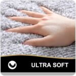 Chikase Bathroom Rugs 24x16, Extra Soft and Absorbent Microfiber Bath Mat, Non-Slip, Machine Washable, Quick Dry Shaggy Bath Carpet, Suitable for Bathroom Floor, Tub, Shower (Small, Grey) - Image 3