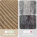 Chikase Waffle Bath Mat, Boho Bathroom Rugs Non Slip Washable Super Absorbent Quick Dry Farmhouse Bathroom Decor, 30"x20" Khaki - Image 6