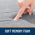Chikase Memory Foam Bath Mat 30x20, Super Soft Absorbent Bathroom Rugs, Quick Dry, Machine Washable Shower Floor Rugs, Bathmat Carpet, Bathroom Home Decor Accessories, Grey - Image 5