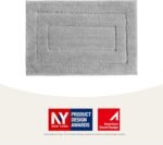 Chikase Gray Bathroom Rugs, Bath Mats for Bathroom Non-Slip, Super Soft and Water Absorbent, Microfiber Bath Rugs, Machine Wash Dry, Bath Rugs for Floor, Tub and Shower, 16" x 24" - Image 3