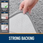 Chikase Bathroom Rugs 30x20, Extra Soft Absorbent Chenille Bath Rugs, Rubber Backing Quick Dry, Machine Washable Bath Mats for Bathroom Floor, Tub and Shower, Home Decor Accessories, Grey - Image 6